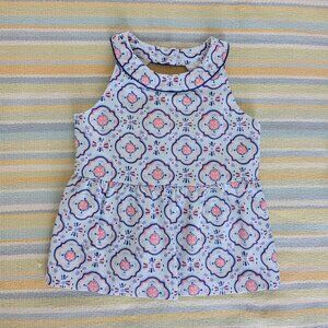 ⭐Janie & Jack pastels peplum flounce tank top size 6